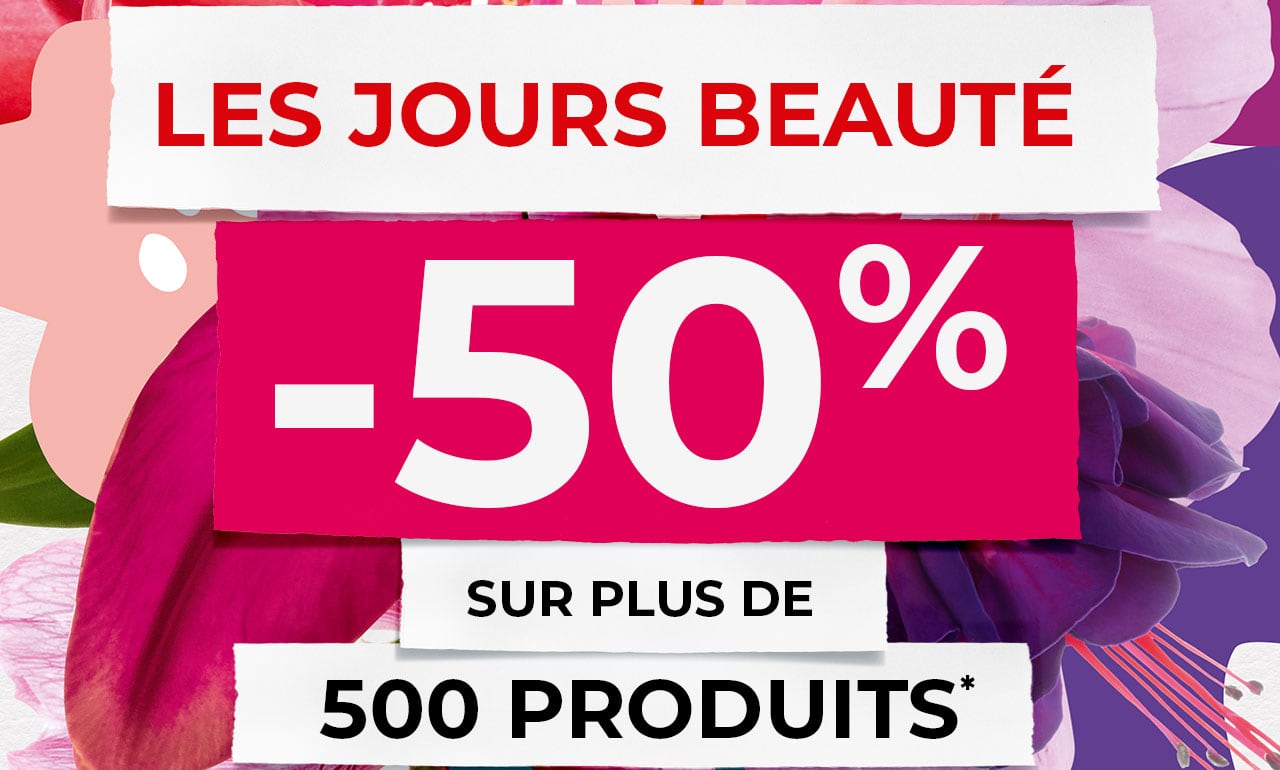 -50% sur plus de 500 produits*